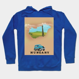 Hungary Map travel poster Hoodie
